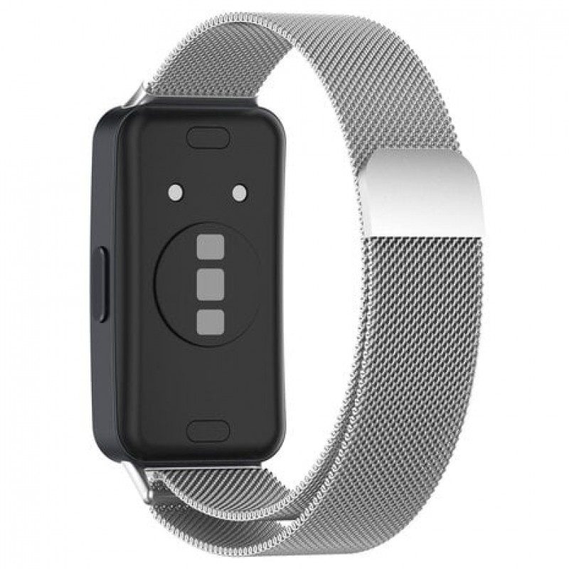 Ανταλλακτικό λουράκι Huawei Band 8 / 9 / 10 Milanese Silver 