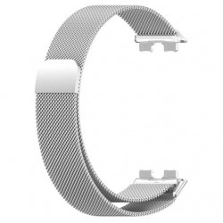 Ανταλλακτικό λουράκι Huawei Band 8 / 9 / 10 Milanese Silver 