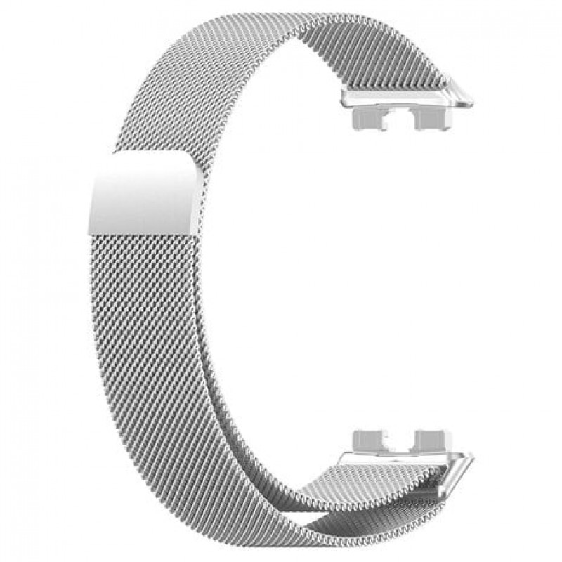 Ανταλλακτικό λουράκι Huawei Band 8 / 9 / 10 Milanese Silver 
