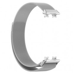 Ανταλλακτικό λουράκι Huawei Band 8 / 9 / 10 Milanese Silver 