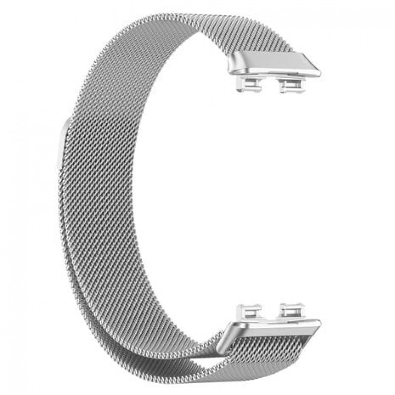 Ανταλλακτικό λουράκι Huawei Band 8 / 9 / 10 Milanese Silver 
