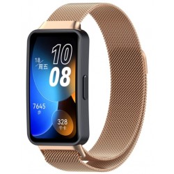 Ανταλλακτικό λουράκι Huawei Band 8 / 9 / 10 Milanese Rose Gold