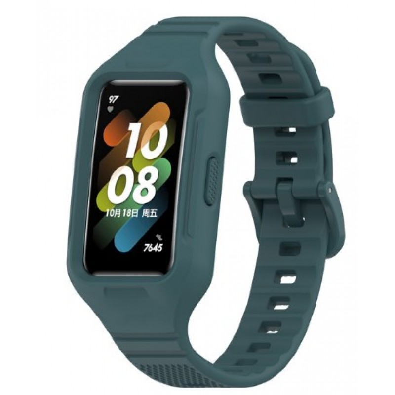 Ανταλλακτικό λουράκι QuickFit Huawei Band 6/7/8 Integrated Texture Mountain Green