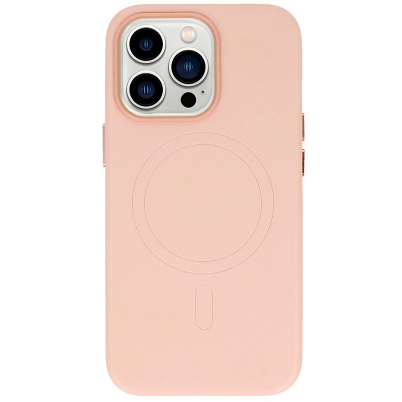 Θήκη Leather with MagSafe Apple iPhone 14 Pro Max (6.7")Light Pink