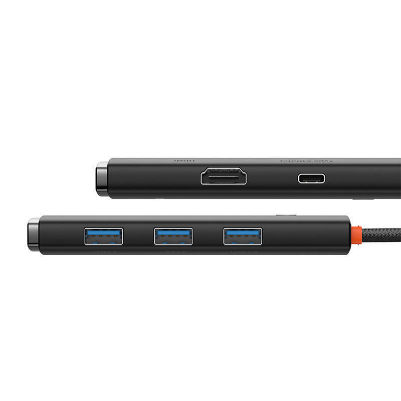 Baseus Hub 5-port USB-C to HDMI USB3.0x3 PD HUB Black (WKQX080201) Baseus Hub 5-port USB-C to HDMI USB3.0x3 PD HUB Black (WKQX080201)