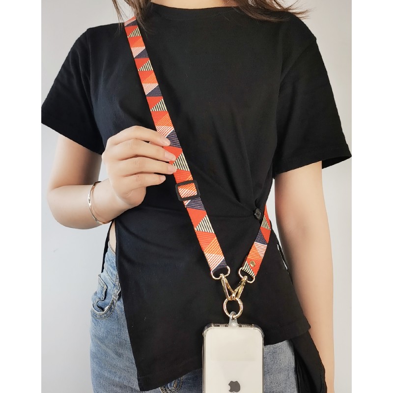 Λουράκι Λαιμού στήριξης Θήκης Smartphone Universal Neck Strap Lanyard Retro Pattern Colorful