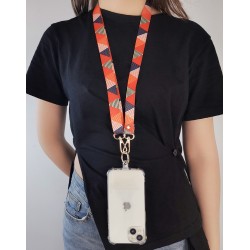  Λουράκι Λαιμού στήριξης Θήκης Smartphone Universal Neck Strap Lanyard Retro Pattern Colorful
