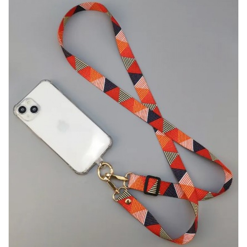  Λουράκι Λαιμού στήριξης Θήκης Smartphone Universal Neck Strap Lanyard Retro Pattern Colorful