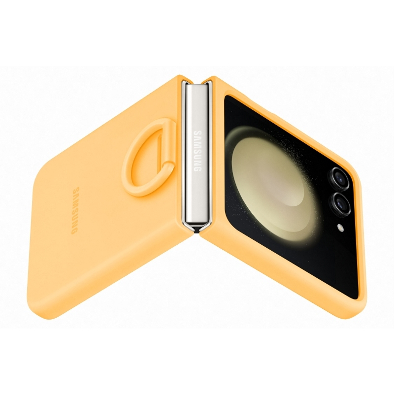 Θήκη Samsung Silicone Cover with Ring EF-PF731TOEGWW Galaxy Z Flip5 5G SM-F731 Apricot (Original)