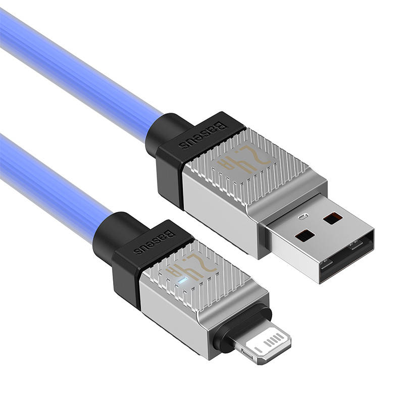 Καλώδιο Baseus Coolplay Fast Charging USB-A to Lightning 2.4A 1m Purple (CAKW000403)