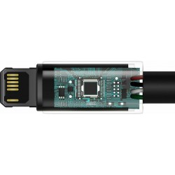 Καλώδιο Φόρτισης Baseus Cable Tungsten PD USB-A to Lightning Super Charge 2.4A 1m Black (CALWJ-01)