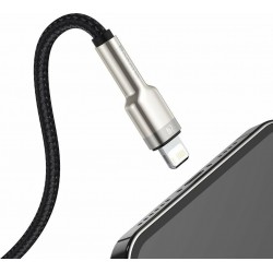 Καλώδιο Data Baseus Braided USB to Lightning Cable 1m (CALJK-A01) Black