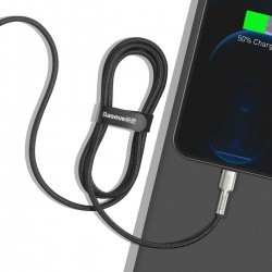 Καλώδιο Data Baseus Braided USB to Lightning Cable 1m (CALJK-A01) Black