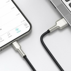 Καλώδιο Data Baseus Braided USB to Lightning Cable 1m (CALJK-A01) Black