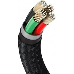 Καλώδιο Data Baseus Braided USB to Lightning Cable 1m (CALJK-A01) Black
