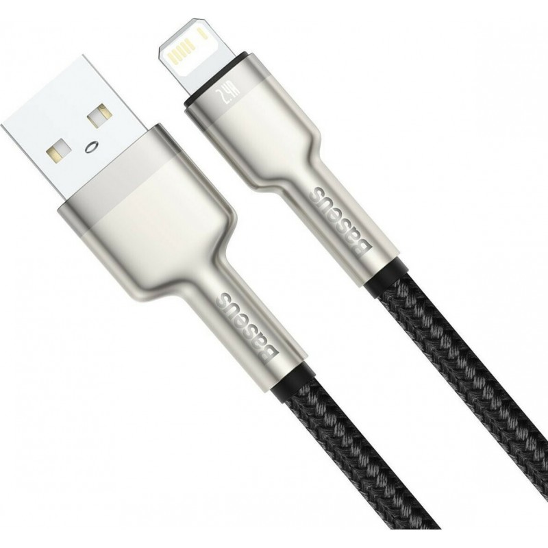 Καλώδιο Data Baseus Braided USB to Lightning Cable 1m (CALJK-A01) Black