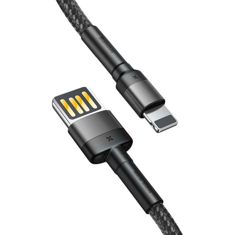 Καλώδιο Φόρτισης Baseus CALKLF-GG1 Cafule Series USB to Lightning Cable 2,4A 1m Grey/Black
