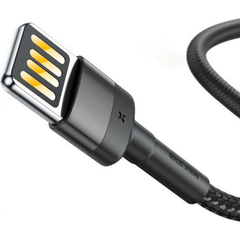 Καλώδιο Φόρτισης Baseus CALKLF-GG1 Cafule Series USB to Lightning Cable 2,4A 1m Grey/Black