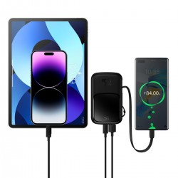 Εξωτερική Μπαταρία Baseus Qpow  Pro 10000mAh PowerBank USB+Type-C with Type-C Cable Black (PPQD060101)