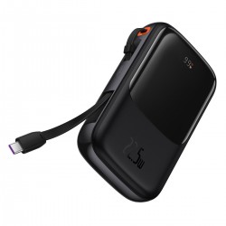 Εξωτερική Μπαταρία Baseus Qpow  Pro 10000mAh PowerBank USB+Type-C with Type-C Cable Black (PPQD060101)