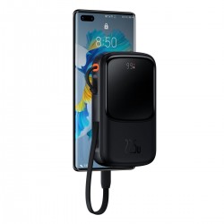 Εξωτερική Μπαταρία Baseus Qpow  Pro 10000mAh PowerBank USB+Type-C with Type-C Cable Black (PPQD060101)