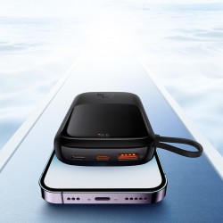 Εξωτερική Μπαταρία Baseus Qpow  Pro 10000mAh PowerBank USB+Type-C with Type-C Cable Black (PPQD060101)