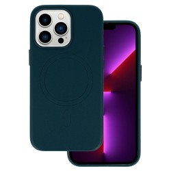 Θήκη Leather with MagSafe Apple iPhone 14 Pro Max (6.7") Navy