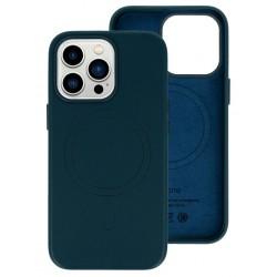 Θήκη Leather with MagSafe Apple iPhone 14 Pro Max (6.7") Navy