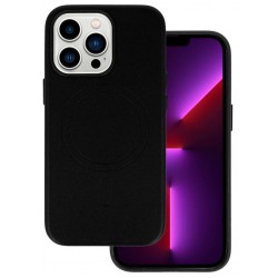 Θήκη Leather with MagSafe Apple iPhone 14 (6.1") Black