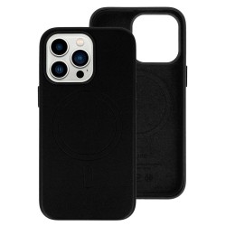 Θήκη Leather with MagSafe Apple iPhone 14 (6.1") Black