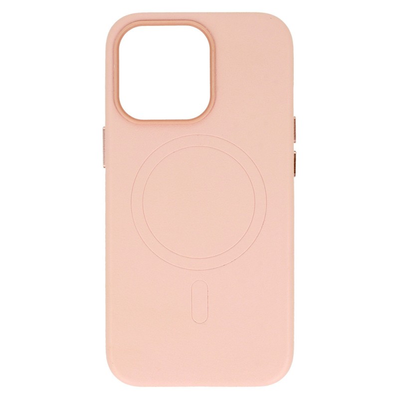 Θήκη Leather with MagSafe Apple iPhone 14 (6.1") Light Pink