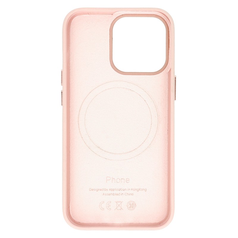 Θήκη Leather with MagSafe Apple iPhone 14 (6.1") Light Pink