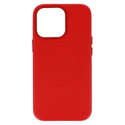 Θήκη Leather with MagSafe Apple iPhone 16 (6.1") Red