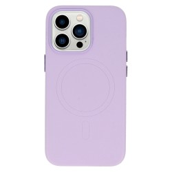 Θήκη Leather with MagSafe Apple iPhone 14 Pro Max (6.7") Violet
