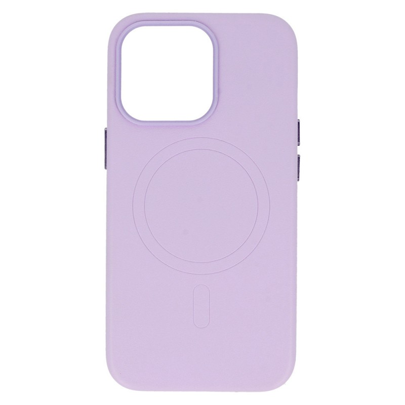 Θήκη Leather with MagSafe Apple iPhone 14 Pro Max (6.7") Violet