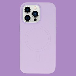Θήκη Leather with MagSafe Apple iPhone 14 Pro Max (6.7") Violet