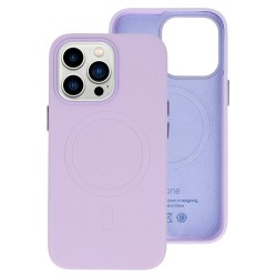 Θήκη Leather with MagSafe Apple iPhone 14 Pro Max (6.7") Violet