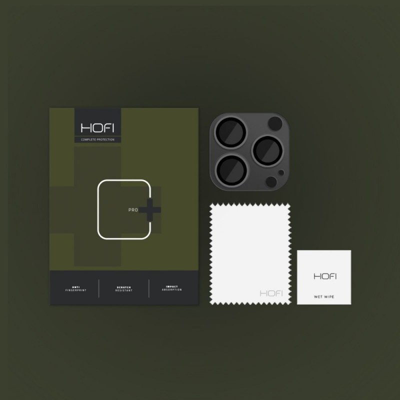 Γυαλί Προστασίας Hofi Cam Fullcam Pro+ Apple iPhone 15 Pro (6.1")/ iPhone 15 Pro Max (6.7") Camera Lens Black