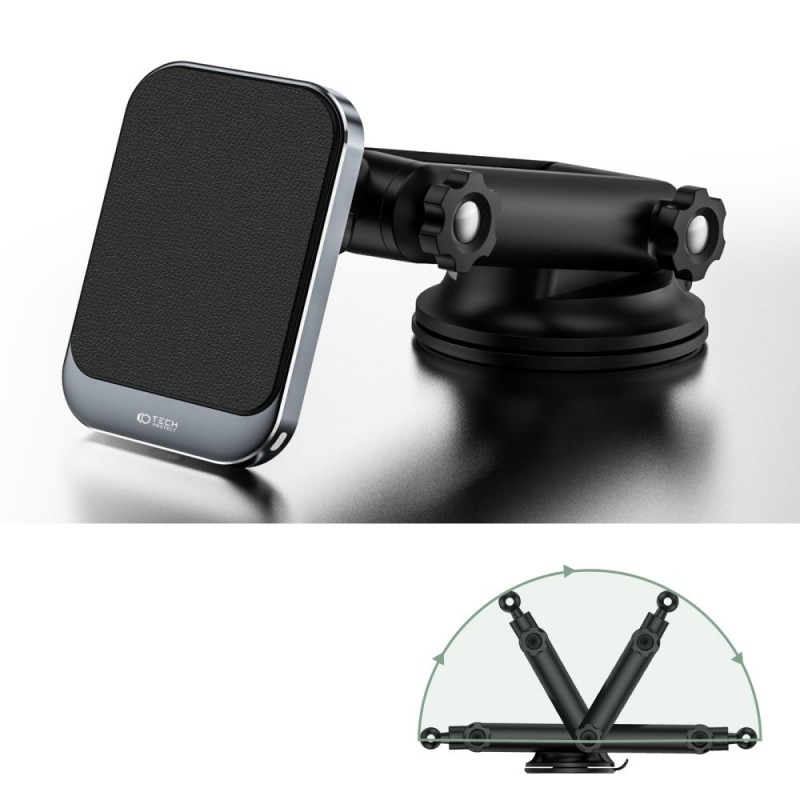 Βάση Αυτοκινήτου Tech-Protect V2 Magnet Magsafe Dashboard Car Mount Wireless Charger 15W Black