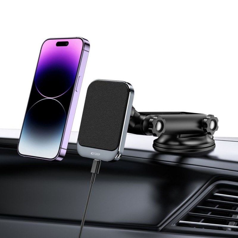 Βάση Αυτοκινήτου Tech-Protect V2 Magnet Magsafe Dashboard Car Mount Wireless Charger 15W Black