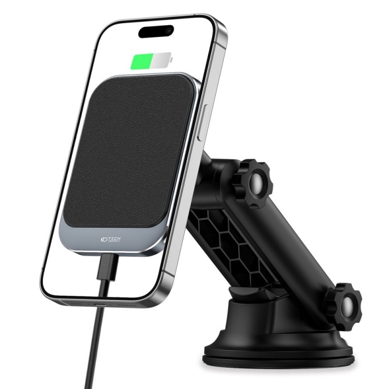 Βάση Αυτοκινήτου Tech-Protect V2 Magnet Magsafe Dashboard Car Mount Wireless Charger 15W Black