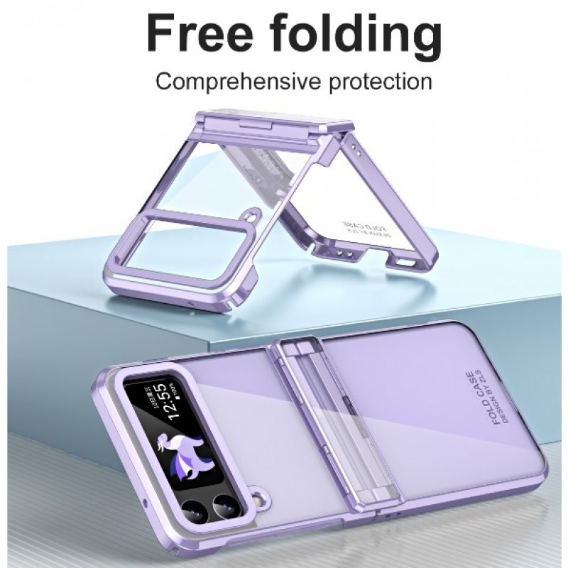 Θήκη Acrylic PC Phantom with Glass Samsung Galaxy Z Flip5 5G SM-F731 Purple