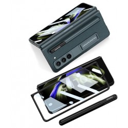 Θήκη Leather Carbon Kickstand with Pen Slot Samsung Galaxy Z Fold5 5G SM-F946 Black