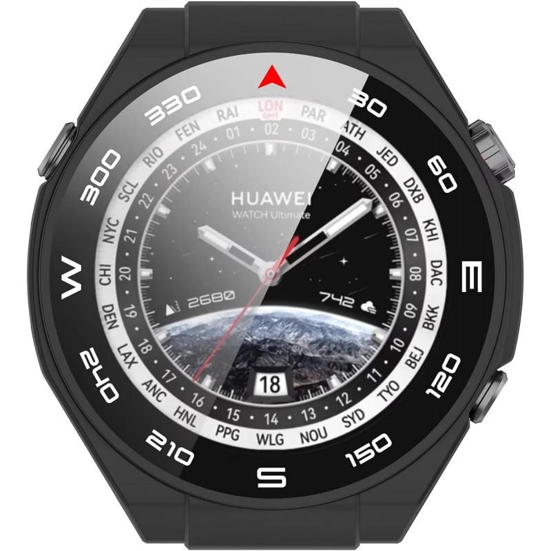 Θήκη PC Full Glass Screen Protector Huawei Ultimate (48mm) Matte Black Θήκη PC Full Glass Screen Protector Huawei Ultimate (48mm) Matte Black