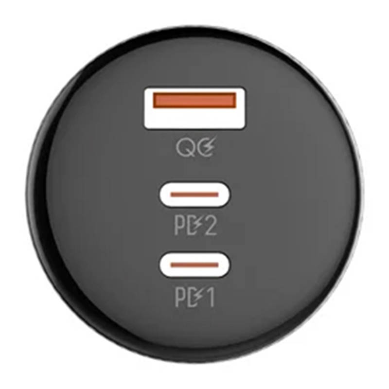 Φορτιστής Αυτοκινήτου LDNIO C102 USB + 2x USB-C, 160W + USB-C to USB-C Cable (Black)
