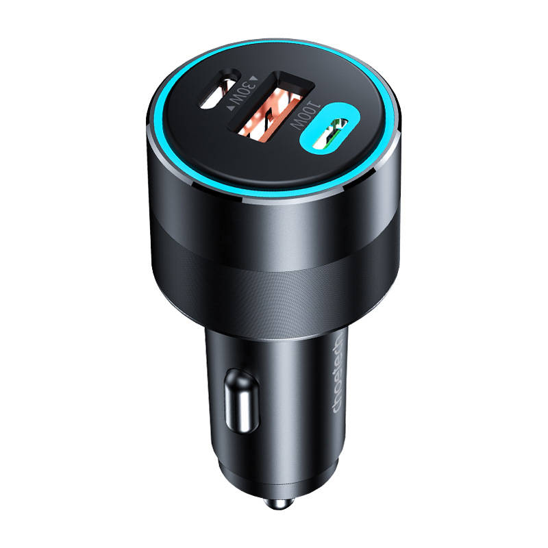 Φορτιστής Αυτοκινήτου Choetech 130W 2x USB C 1x USB A Black