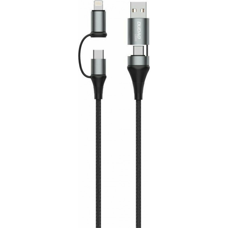 Καλώδιο Dudao Braided USB-C to Lightning / Type C Cable 1m (L20xs) Black