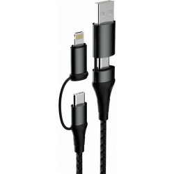Καλώδιο Dudao Braided USB-C to Lightning / Type C Cable 1m (L20xs) Black