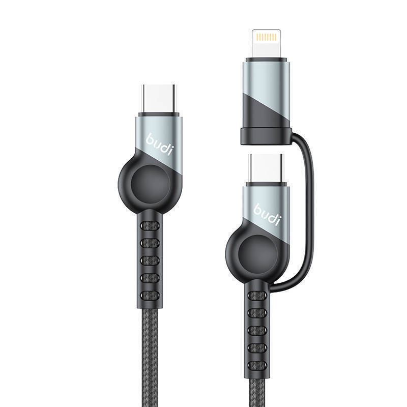 Καλώδιο Budi Braided USB-C to Lightning / Type C Cable 1m (231TTL) Black