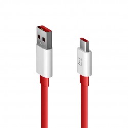 Καλώδιο Data OnePlus Warp Charge USB to Type-C (DL158) 1m Red 8A (Original Bulk